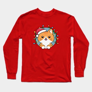 Cute christmas cat Long Sleeve T-Shirt